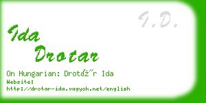 ida drotar business card